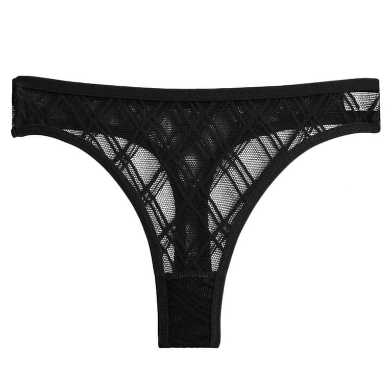 HUPOM Period Thong Underwear For Women Panties For Women Briefs Leisure Tie  Seamless Waistband Black M 