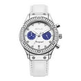 thumbnail image 3 of Lunxisen 3 Pcs Women's Rhinestone Quartz Watch Date Display Waterproof Leather Strap Elegant Dress Watch Gift, 3 of 8