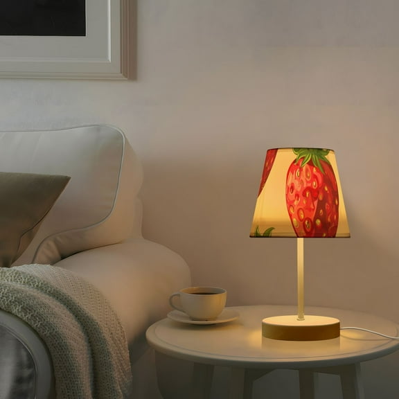 Lots Of Strawberries Desk Lamp 3 Color Modes LED Table Lamp Nightstand Reading Light for Bedroom Living Room