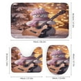 thumbnail image 3 of Christmas Snowman Snow House 4 Piece Shower Curtain Sets, Non-Slip Rugs, Toilet Lid Cover And Bath Mat, for Bathroom Decor Set, 72" X 72", 3 of 8