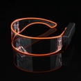 thumbnail image 3 of Gafas de sol futuristas Zulema con visera LED electrónica naranja, 3 of 8