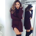 thumbnail image 2 of Robe Courte Mini de Fête en Tricot à Manches Longues pour Femmes Automne Hiver Nouvelle, 2 of 4