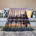 thumbnail image 2 of Fenyluxe Church Mountains Lake Throw Blanket for Couch Sofa Bed Office Travel Camping School Soft Plush Blankets All Seasons - Exquisite Gifts 40x50in, 2 of 6