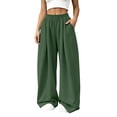 thumbnail image 5 of Sweatpants for Women Wide Leg Sweatpants Fall Fashion Casual Comfortable Solid Elastic Waist Pants with Pocket Casual Soft Loose Sweatpants Lounge Pants, 5 of 10