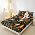 thumbnail image 4 of Homewish Teens Cute Orange Fox 4-Piece Full Size Sheets,Chic Flower Animal Bed Sheets,Kawaii Jungle Wildlife Lightweight Sheet Sets,Ultra Soft Home Decor, 4 of 7