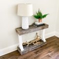 thumbnail image 2 of del Hutson Designs Wooden Barb Style Living Room Console Table, Natural, 2 of 5