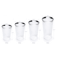 thumbnail image 2 of " OCCASIONS " 400 Pieces Wedding Party Disposable Plastic Tumblers Cups (14 Oz, Clear & Silver Rimmed Tumbler), 2 of 3