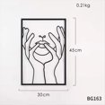 thumbnail image 2 of 1 Pieza de Decoración de Pared con Líneas de Metal Engrosadas, Silueta Simple de Cuerpo Femenino, Línea Abstracta, Decoración para el Hogar, Esculturas de Pared., 2 of 6