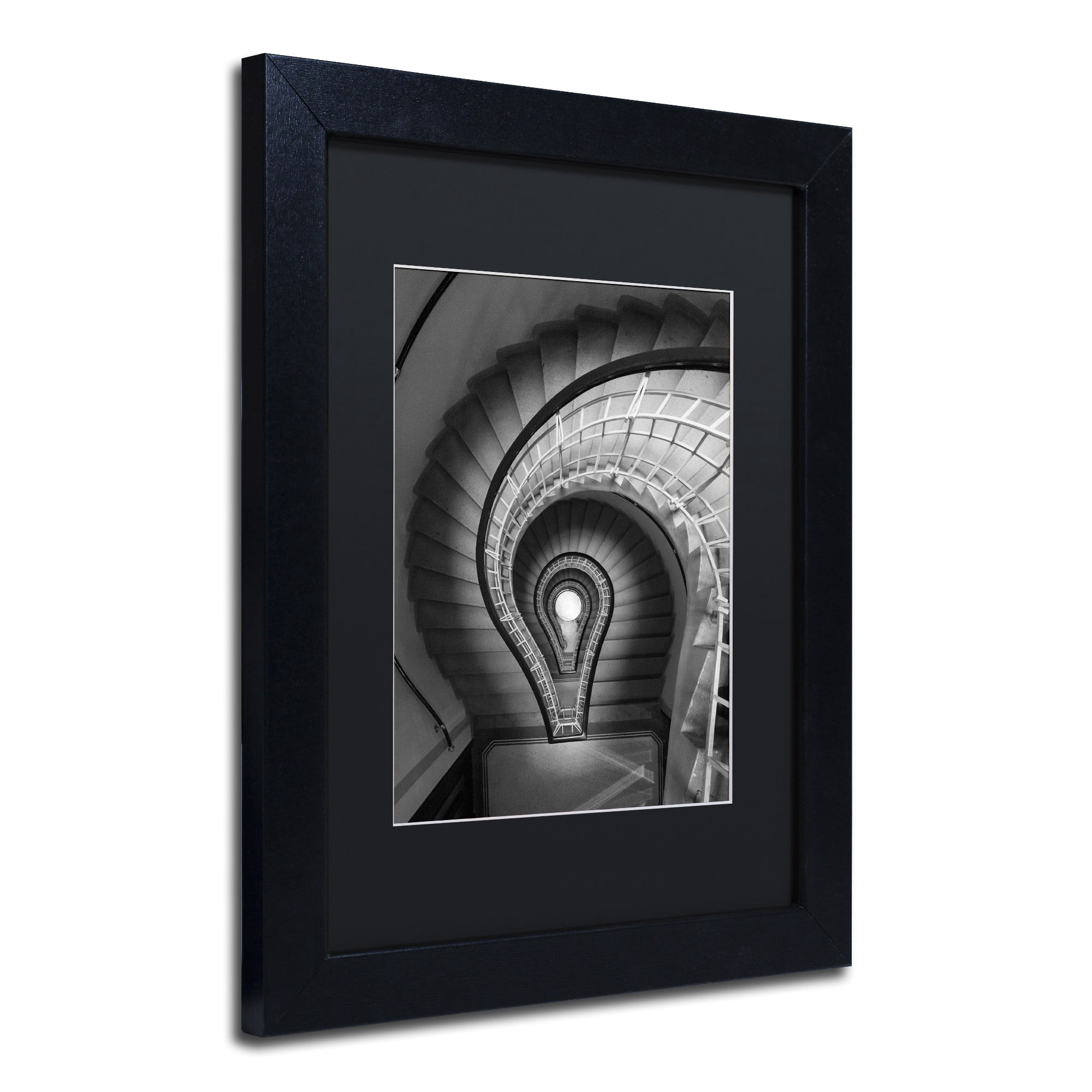 Moises Levy 'I Have An Idea' Black Matted Framed Art
