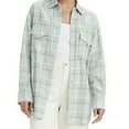 thumbnail image 4 of Levi's Women's Dylan Relaxed Western Shirt Kelsey Plaid Starlight Blue S B4HP, 4 of 4