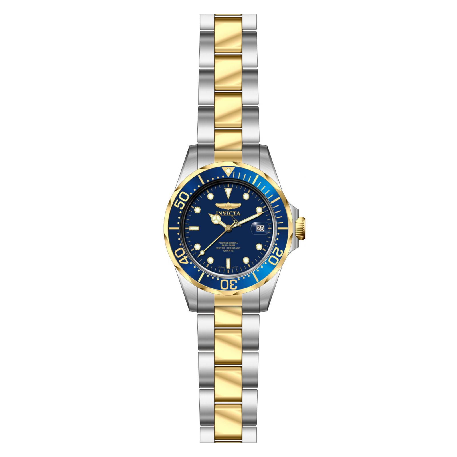 Invicta Pro Diver Quartz Blue Dial Two tone Men s Watch 8935 Walmart