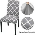 thumbnail image 6 of 6 Pcs Gray Plaid Dining Room Chair Covers, Parson Chair Covers,Stretch Chair Covers Chair Covers Protector for DiningRoom,Hotel,Ceremony, 6 of 6