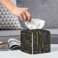 thumbnail image 6 of Kdxio Retro Excavator Print Tissue Box Cover,Square Decorative PU Leather Facial Paper Case Organizer Holder Dispenser for Bathroom,Night Stands,Desk,Car 5.2''X5.2''X5.2'', 6 of 8