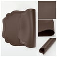 thumbnail image 5 of Solid Placemats Set of 6 Leather Placemats for Kitchen Dining Table Decor Washable Heat Resistant Table Placemats Sturdy Table Mat Coffee 17.7*11.8inch, 5 of 6