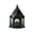 Black, variant on Halloween Pumpkin Decorations - Halloween Decorative Lantern with Flickering LED Light, Haunted House Pumpkin Scene, Battery Operated Tabletop Lamp for Indoor Outdoor Party Decor