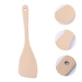 thumbnail image 1 of Espátulas de madera para cocinar, espátulas de madera de haya sin revestimiento de 13 pulgadas para freír, espátula plana antirayaduras para sartén y wok, 1 of 5