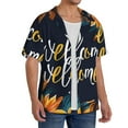 thumbnail image 2 of Kdxio Men's Hawaiian Shirt for Men Short Sleeve Shirt Sunflower Welcome A Summer Casual Holiday Beach Button Down T-Shirts, 2 of 5