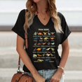 thumbnail image 2 of DHFJKG Women's Graphic T Shirt Dinosaur Printed Short Sleeve V Neck Tees Tops Casual Summer Outfit, 2 of 4