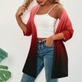 thumbnail image 4 of Women's Short Sleeve Open Front Cardigans Casual Fall Cardigan Blouses S-2XL, 4 of 6