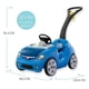 thumbnail image 4 of Step2 Whisper Ride II Kids Push Cars, Ride On Car, Seat Belt, Horn, Toddlers Ages 1.5 – 4 Years Old, Max Weight 50 lbs., Quick Storage, Stroller Substitute, Blue, 4 of 5