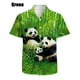 thumbnail image 4 of Camisa hawaiana informal de verano para hombre, camisas con estampado 3D completo de panda lindo, camisa informal unisex de estilo grande con botones para hombre, 4 of 5