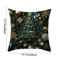 thumbnail image 3 of Christmas Green Pillow Covers 18X18 Inch Xmas Tree Snowflakes Decorative Pillow Cases Set of 2 Winter Holiday Throw Pillows Farmhouse Home Decor for Sofa Couch Cushion, 3 of 6