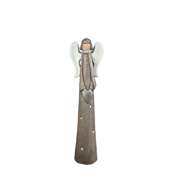 30.25" LED Lighted Eco-Friendly Angel with Heart Christmas Tabletop Figure