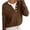 Brown, variant on BTFBM Women Long Sleeve Crew Neck Sweaters Tops, 2 in1 Knitted Pullover, Deco Buttons, Oversized, Stretchy, Vacation, Business Casual Outfits, Fall Winter Trendy