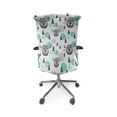 thumbnail image 5 of Ambesonne Vikings Office Chair Cover Stretchable High Back, Viking Faces Woodland, Dark Grey Sky Blue, 5 of 6