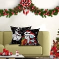 thumbnail image 4 of Nightmare Before Christmas Pillow Covers 18x18 Set of 4 Merry Christmas Xmas Winter Holiday Decorations and Supplies for Home Sofa Couch, 4 of 6