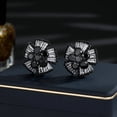 thumbnail image 6 of New Retro High-end Light Luxury Temperament Fashion Earrings Super Flash Color Zircon Inlaid Three-dimensional Flower Big Stud Earrings, 6 of 9