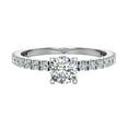 thumbnail image 4 of Exquisite French Pave Set Round Brilliant Diamond Ring 18K White Gold 0.75 CT TW (G,VS1), 4 of 5