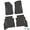 Black w/ Orange Insert, variant on Flextread Floor Mats for 20-24 Jeep Gladiator - Mopar Licensed Factory Fit - Pink w/ Rubicon Insert - 100% Made in USA