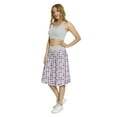 thumbnail image 3 of Women's Purple and Grey Retro Big Polka Dot A-line Printed Skirt Casual Wear, L, Purple Lilac and Grey, by Ambesonne, 3 of 6
