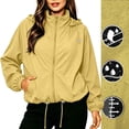 thumbnail image 3 of Oversized Rain Jackets for Women Waterproof Long Sleeve Hiking Fall Winter Jacket, 3 of 9