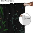 thumbnail image 5 of Mushroom Curtains,Dream Forest Plants Beautiful Moon Animals Snails Printed Curtains Home Bedroom Living Room Kitchen Curtains 52x84in, 5 of 7