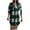 Green, variant on IROINNID Women's Mid-Length Woolen Coat Turndown Lapel Plaid Long Sleeve Comfy Casual Pockets Tops Jacket Plaid Coat, Red