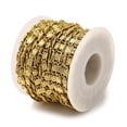 thumbnail image 3 of 10ms Ion Plating(IP) 304 Stainless Steel Lumachina Chains Unwelded with Spool Golden 8.5x4x1mm for Crafting, 3 of 3