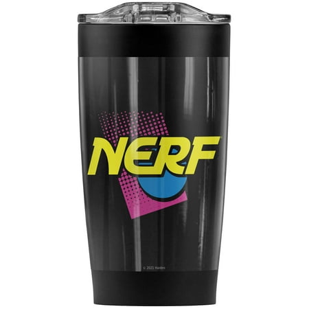 

Nerf/90S Logo Stainless Steel Tumbler 20 oz Coffee Travel Mug/Cup Vacuum Insulated & Double Wall with Leakproof Sliding Lid | Great for Hot Drinks and Cold Beverages