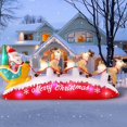 thumbnail image 3 of Danxilu Trineo inflable de Papá Noel de 10 pies de largo con 3 renos decoraciones al aire libre, LED coloridos incorporados explotan la decoración del patio de Papá Noel para Navidad, vacaciones, jard, 3 of 4