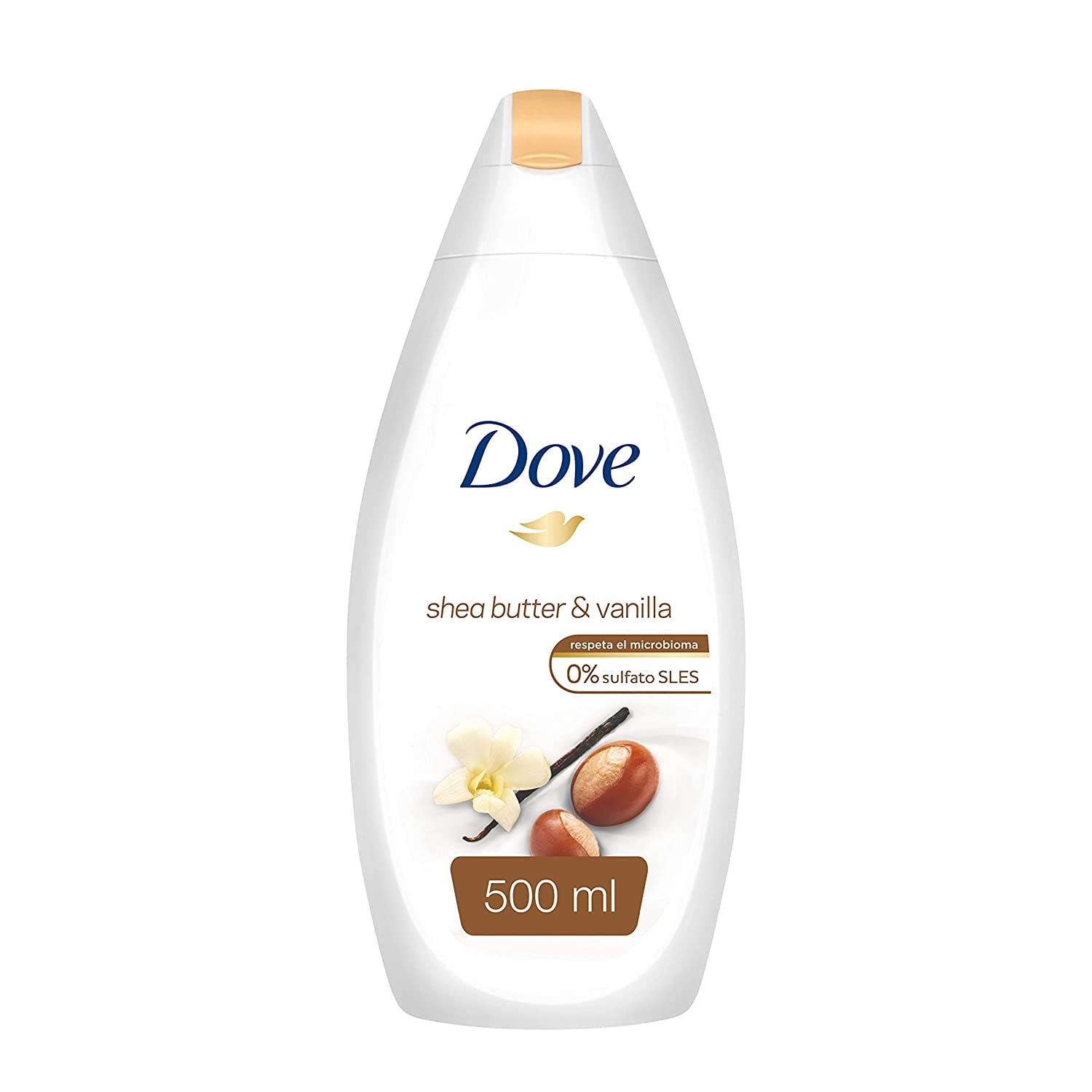 Dove Nutrium Moisture Body Wash, Shea Butter with Warm Vanilla Body x 3 Pack - 16.9 Fl. Oz / 500 ml Each