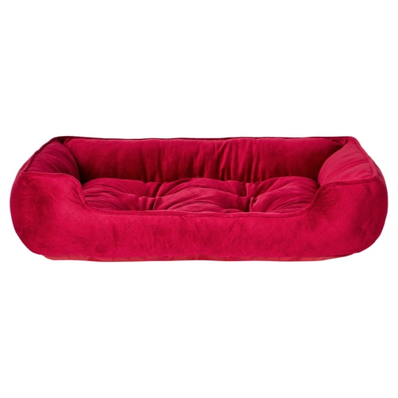 Vibrant Life Medium Signature Cuddler Pet Bed, Red, 22" x 27"