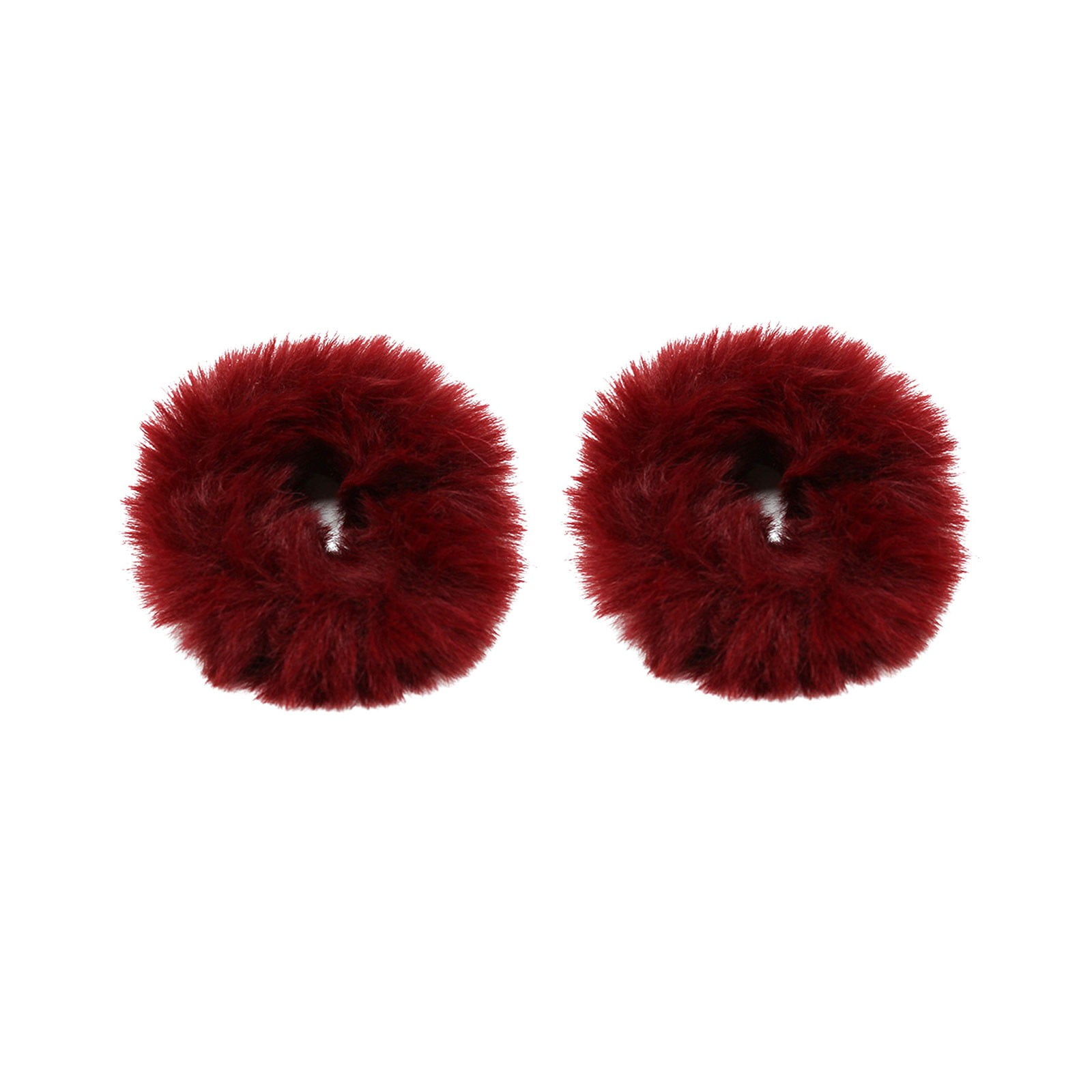 CHUNLUNG/ CHL-STORE Cute Knitted Plush Hair Ring - Soft Girl Hair Accessories Beige Bear Ears
