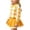 Yellow B, variant on Ashirexll Girls' Clothing Sets 2 Piece Long Sleeve Round Neck Button Cardigan with Knit Skirt Set for 1-8 Years