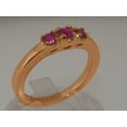 thumbnail image 2 of LBG British Made 9k Rose Gold Real Genuine Ruby Womens Promise Ring - 33 size options - Size 5.75, 2 of 6