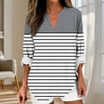 thumbnail image 4 of Jalioing V Neck Long Sleeve Shirt for Women Casual Fashion Cotton Tunic Tops Plus Size Loose Gradient Blouse, 4 of 5