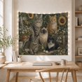 thumbnail image 5 of Cats Garden Setting with Upper Left Long Haired, Playful Illustration for Cat Lovers, Cat Wall Art, Mother'S Day Gift, Tapestry Wall Hanging for Bedroom, Living Room and Dorm, 5 of 7