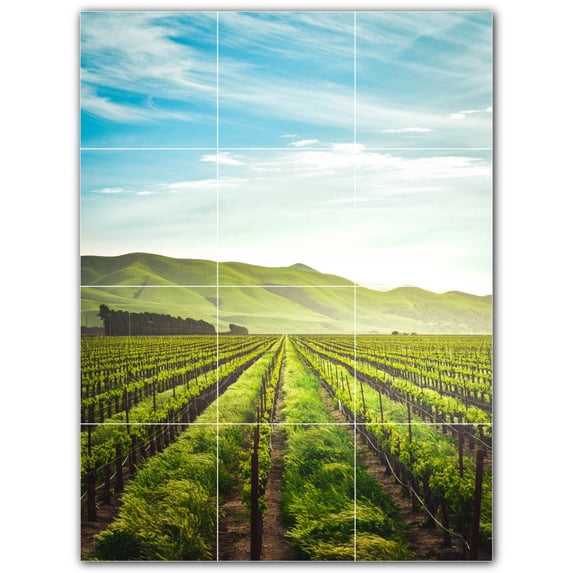 Picture-Tiles.com: Farm Ceramic Tile Wall Mural WAL500569-34L. 24"W x 32"H using (12) 8" x 8" Ceramic Tiles-Satin Finish