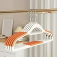 thumbnail image 6 of JingChun Plastic Hangers 10 Pack Heavy Duty Dry Wet Clothes Hangers with Non-Slip Pads Space Saving Thickness Super Lightweight Organizer, 6 of 6