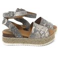 thumbnail image 1 of Sandalias con hebilla y correa en el tobillo con plataforma de cuña para mujer Zapatos de verano, 1 of 2